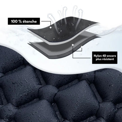 Matelas gonflable ultra-résistant et étanche avec pompe intégrée