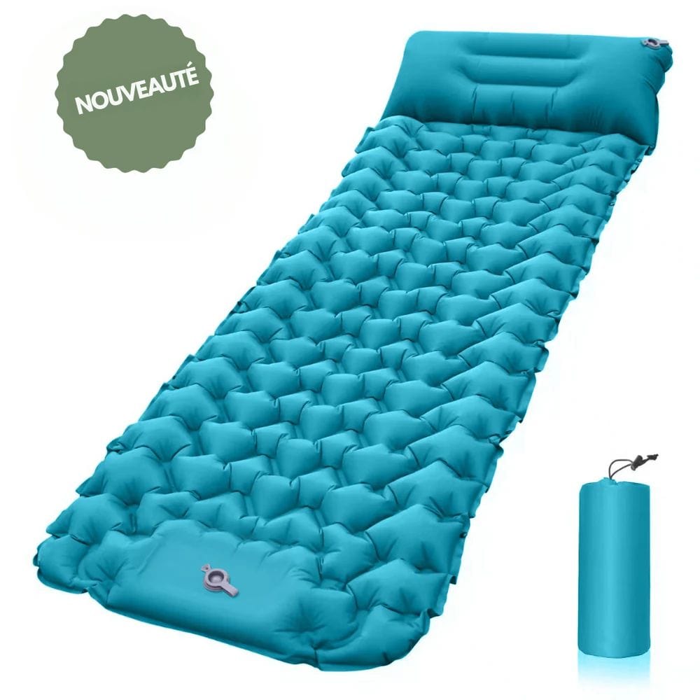 Matelas gonflable ultra-résistant et étanche avec pompe intégrée