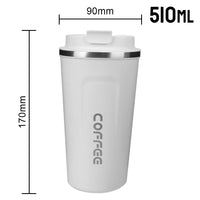 Thermo Cafe Double Stainless Steel Coffee Mug for Tea Water Coffee 380/510ML Leak_Proof Travel Thermo Cup Car Thermos Mug